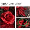 Reusable Plastic Props Halloween Floral Candle Ring, Artificial Maple Rose Wreath for Indoor Outdoor Holiday Decor Holder, Spooky Table Centerpiece