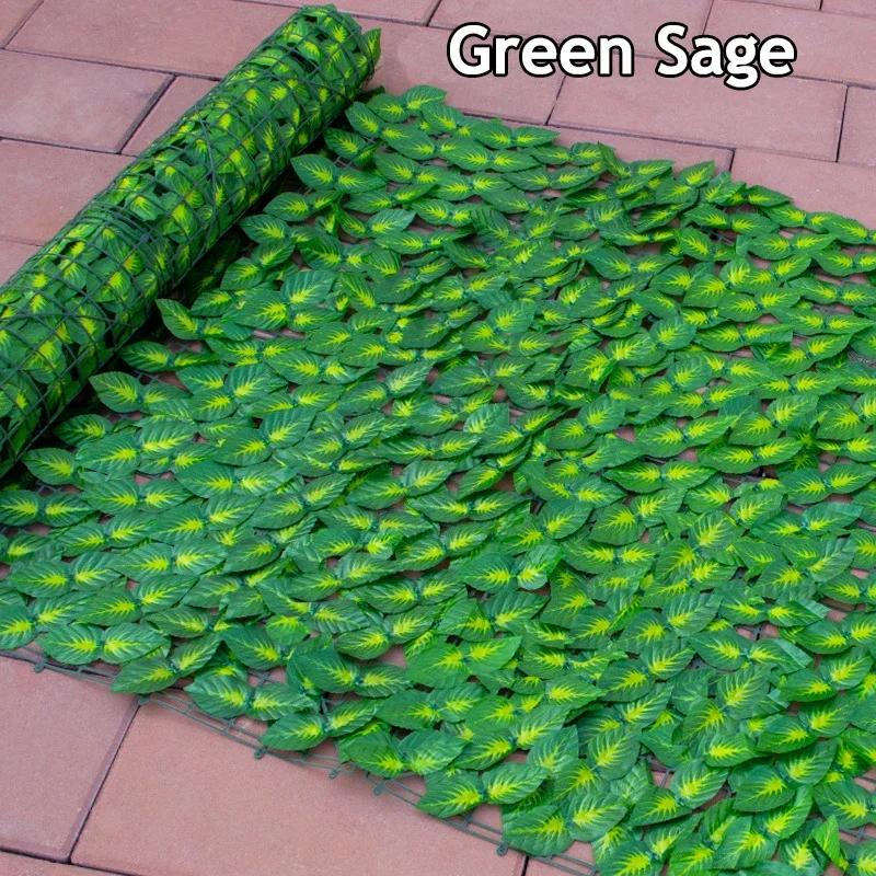 

Artificial Ivy Privacy Fence Panels Faux Hedge Screen for Outdoor Garden Balcony Home Decor 1x3m Green Leaf Design