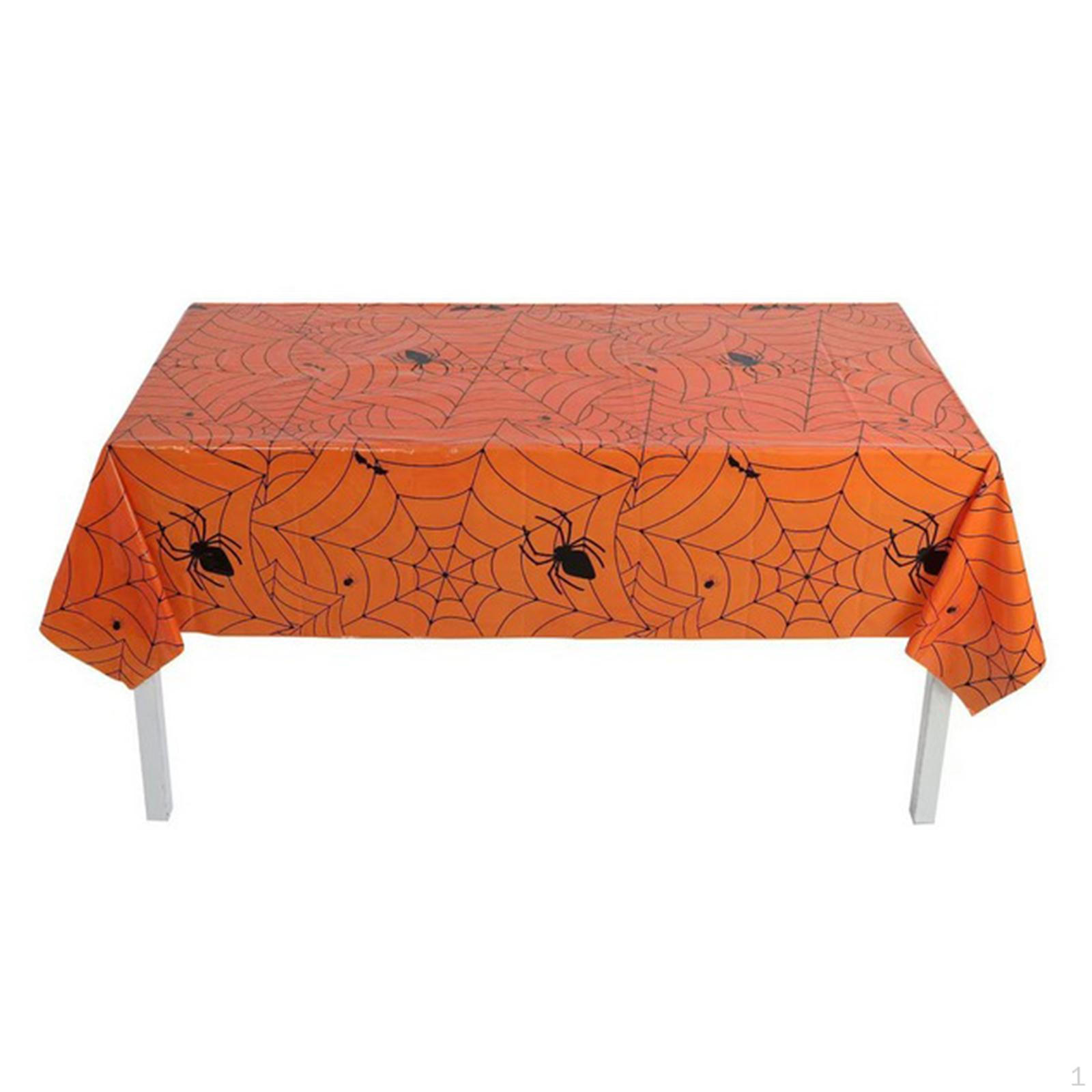 

Скатерть на Хэллоуин 54x108 дюймов водонепроницаемая для столовой в помещении белая жёлтый