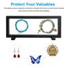 2Pcs 3D Effect Display Floating Coin Display Frame Box Jewelry Holder Case with Stand Black PE Film Display Box