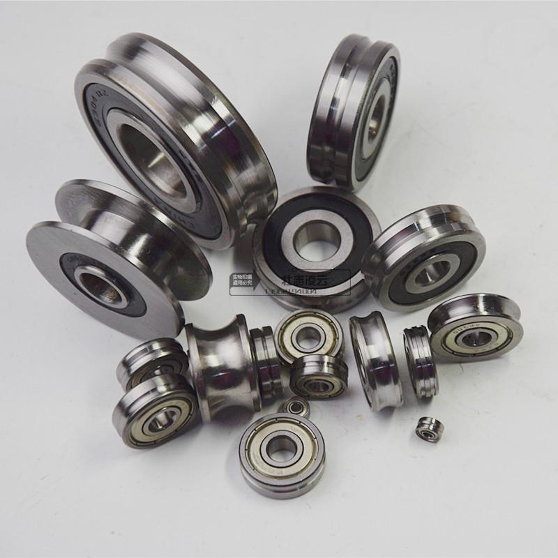 Slotted Bearings: H-Groove, V-Groove, U-Groove - Models 6200-6205, LR201, 6300, 6301