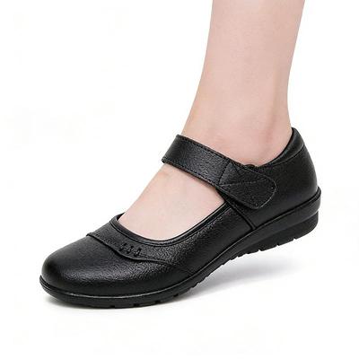 Sandali Mary Jane Comfort Donna Primavera Estate Pelle Nera Suola Morbida Casual Scarpe da Mamma Camminata Quotidiana Usura Casual