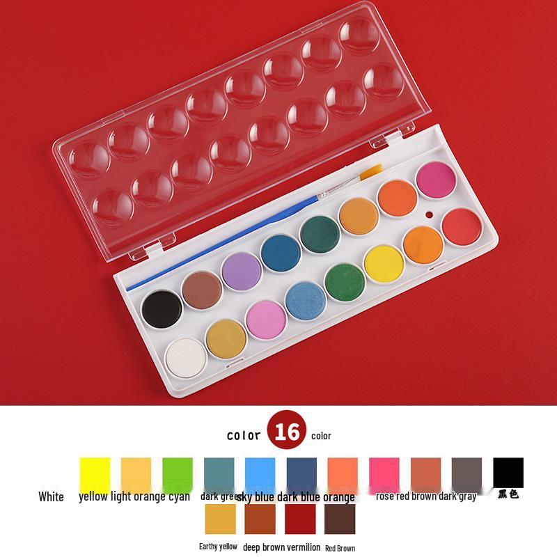 Boyixuan Eco-Friendly 24-Color Watercolor Paint Set In Portable Tin Box for Beginners
