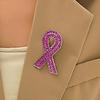 Red Ribbon Breast Cancer & AIDS Awareness Jewelry Set: Necklace, Nurse Bracelet, Badge