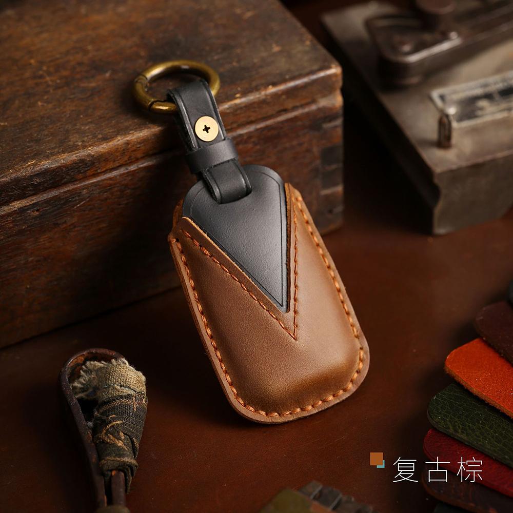 Genuine Leather Remote Car Key Cover Case for KIA K5 Rio Cerato 3 Sorento XM FL Optima KX K4 Rio GTLine 2021 Keyring Protection