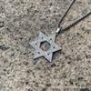 Hip Hexagram Titanium Steel Pendant Necklace Tide Chain Cool Mesh Sweater Chain Accessories