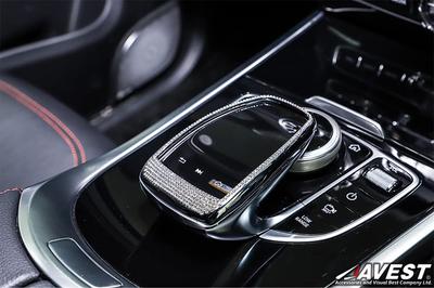 Slope W463A G-Class Touchpad Cover Media Knob Cover Plated Silver Rhinestone G-class Interior Panel Garnish Interior Parts