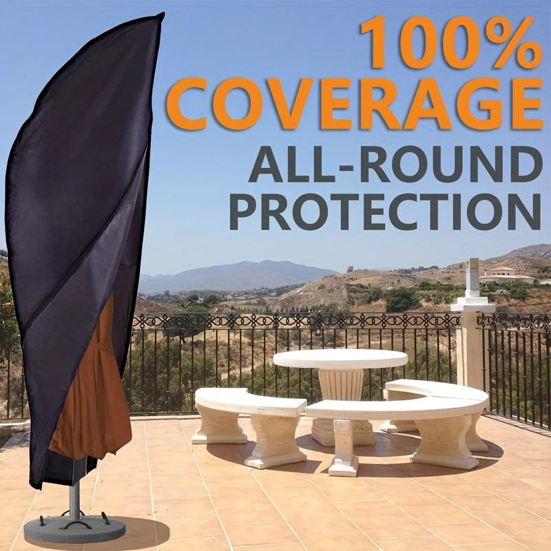 Outdoor Umbrella Cover, Oxford Cloth Waterproof UV Courtyard Umbrella Cover, Garden Terrace Cantilever Umbrella Rain Cover