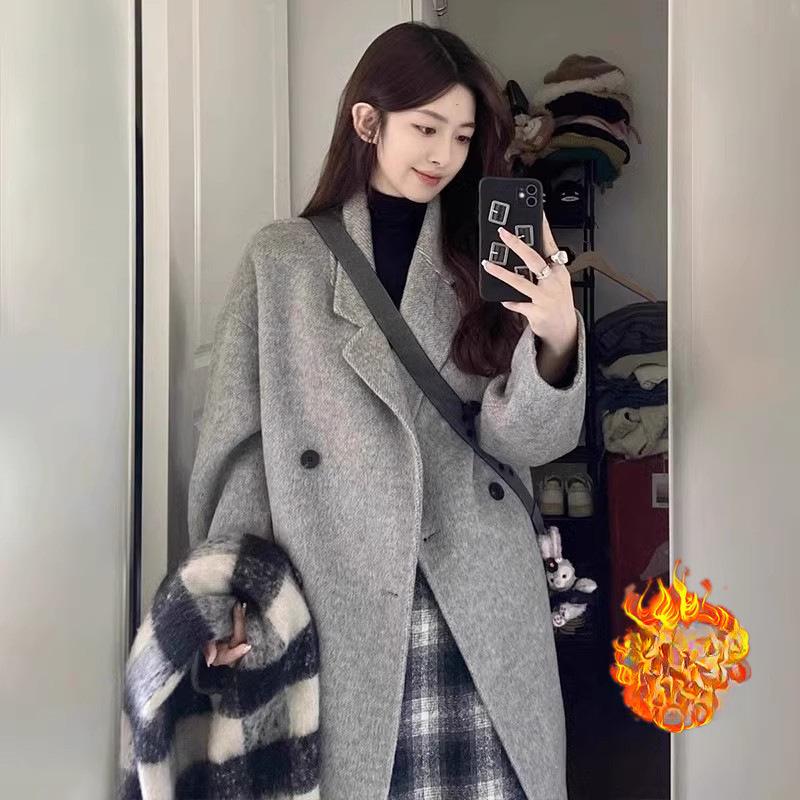 Double-sided Cashmere Wool Coat Women's Medium and Long Autumn and Winter Korean Version of The New Woolen Coat