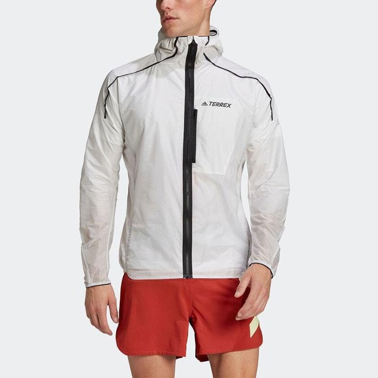 adidas Terrex Agravic Wind Jacket 'White Black' Men's HA7538