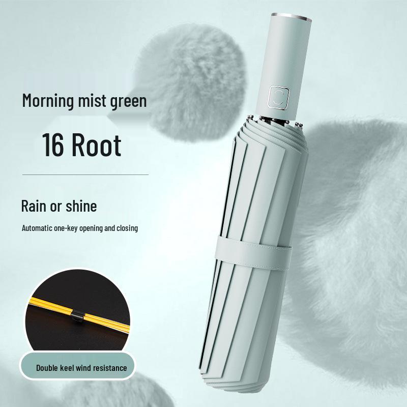 Men's Dual-Use Automatic Folding Umbrella: Windproof, Sun & Rain Protection, Customizable