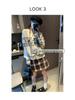 Mochie Early Spring Korean Retro Plaid High-Waist A-line Skirt MQ1094
