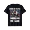 Men'S Kneeling In Memory of the Fallen British Standard Army T-Shirt | Casual Crew Neck, Soldier'S Salute Design, Suitable for All Seasons, Ideal for