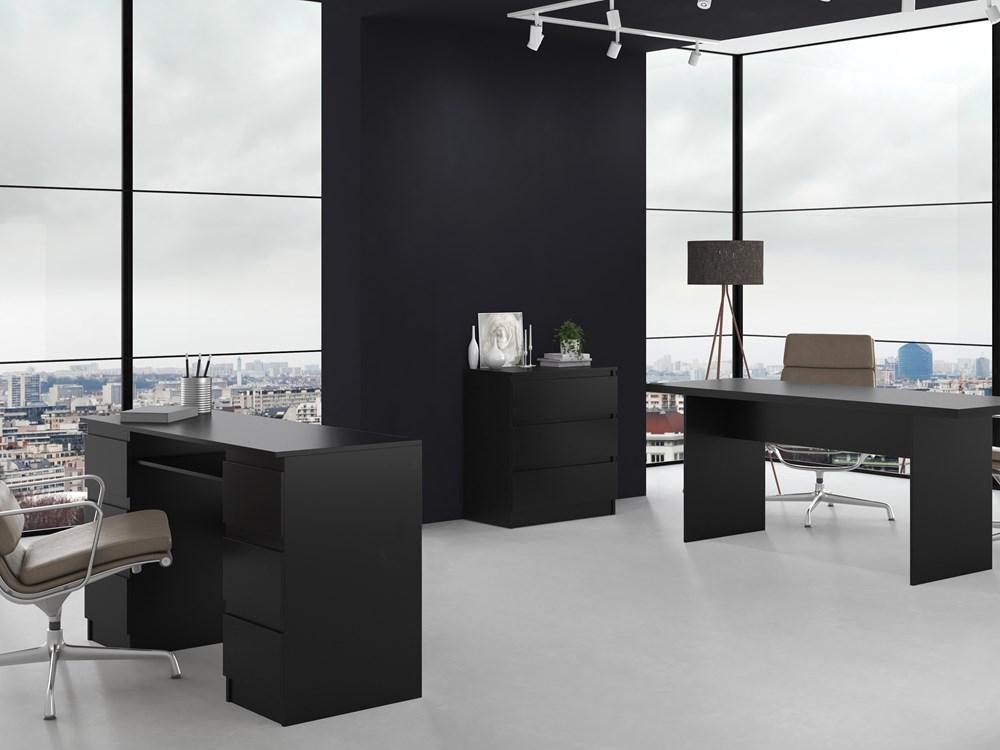 Chest Of Drawers Cabinet Table 3 Drawers Malwa M3 Black For Home For Office