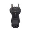 IEC 2Pin Male to 3Pin Female IECC13 to EU4.8 Europe Power Plug Adapter Converter