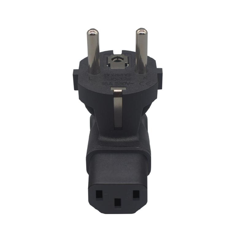 IEC 2Pin Male to 3Pin Female IECC13 to EU4.8 Europe Power Plug Adapter Converter