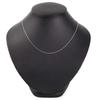 18K White Gold Curb Chain Wide Necklace, 45cm, 2-Sided, Thin, 1.2mm
