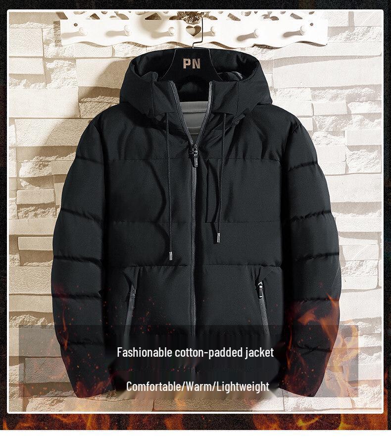 Veste d'hiver à capuche pour homme - Tendance, Épaissie et Personnalisable pour l'Automne/Hiver