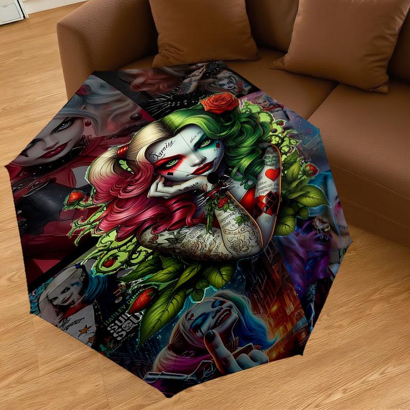 1PC Warner Tattooed Harley Quinn Umbrella-8-Rib Reinforced, Automatic Open, Lightweight & Durable-A19
