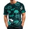 Men's Lightweight Quick-Dry Mesh Short Sleeve Round Neck T-Shirt with Halloween Print
