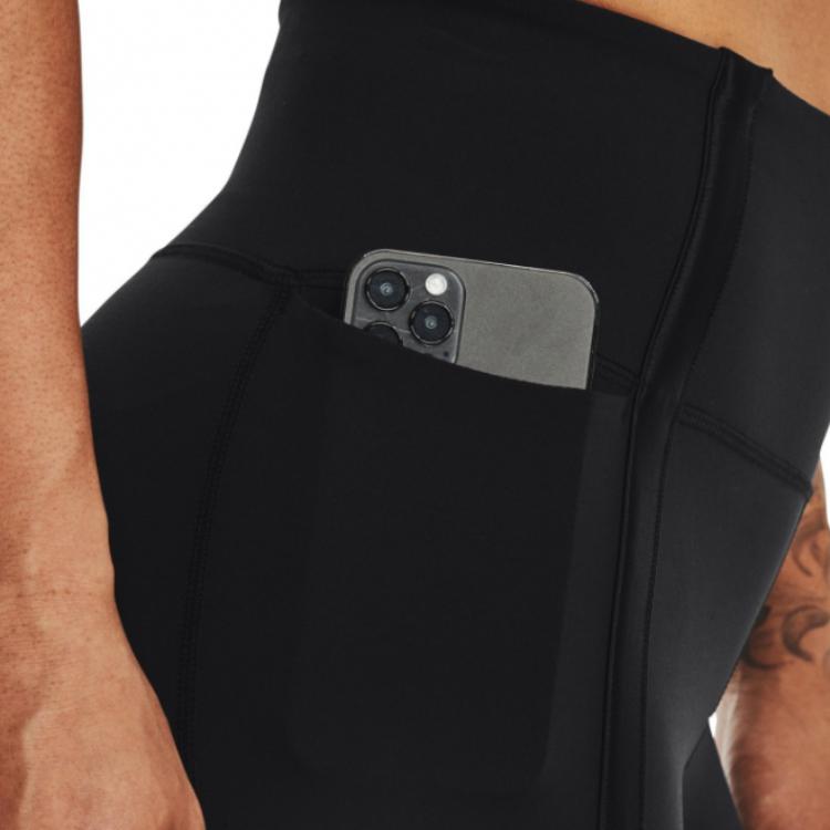 Under Armour Pantaloni Sportivi Fitness a Vita Alta Lisci Donna Fondo Nero 1377037-001