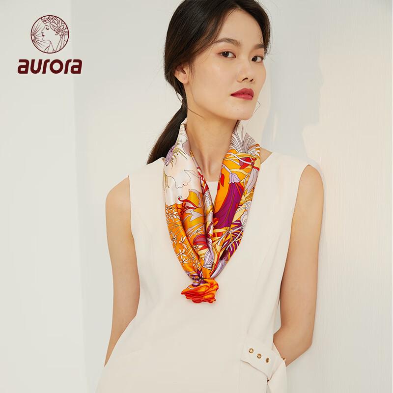 Aurora Handcrafted Mulberry Silk Large Square Scarf