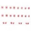 24 Pieces The new sweet Internet celebrity Xingmang ice transparent blush pink diamond model explodes cute fashion white 24 pieces wearing armor