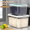 Recipient de orez pentru depozitare în bucătărie, rezistent la insecte, rezistent la umiditate, sigilat pentru cereale, cu capac, recipient de bucătărie pentru animale de companie, cutie pentru magazin de alimente pentru câini