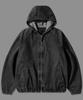 Ezkaton Aging Hooded Denim Jacket Black Kmot6818