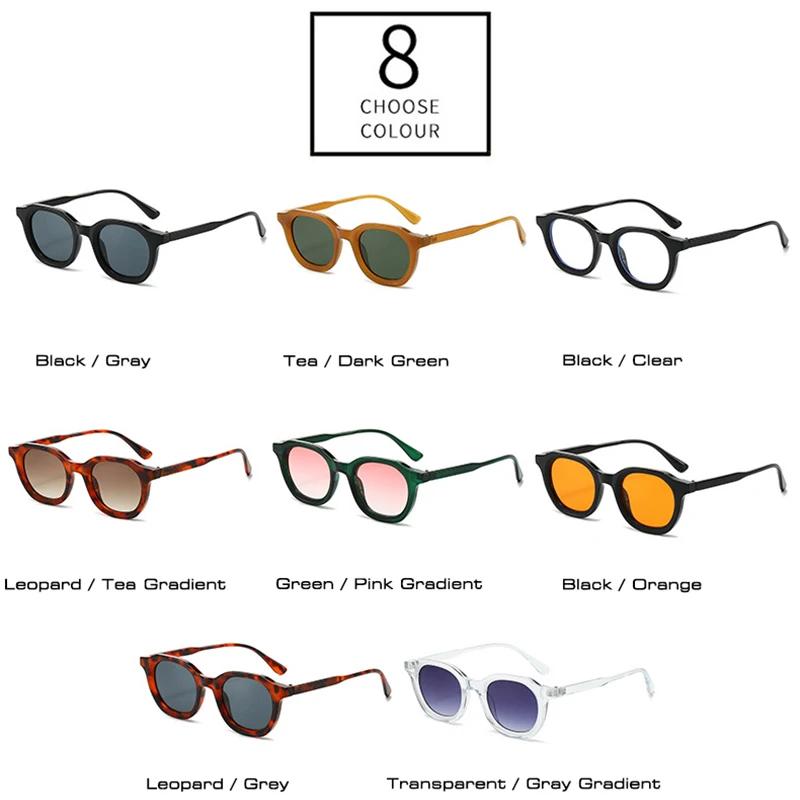 Vintage Small Square Sunglasses Women Fashion Shades Uv400 Oval Tea Gradient Lens Men Punk Sun Glasses Eil Homme