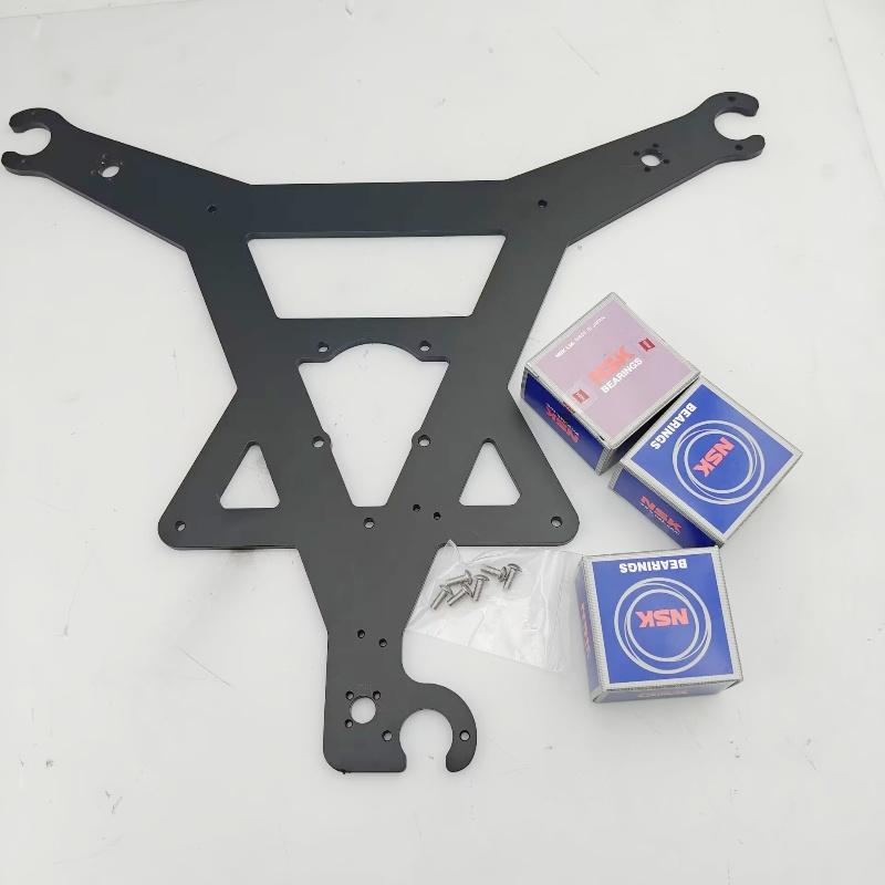 CNC díly pro upgrade vozíku lože Funssor Ender 3 NG V1.2, hliník o tloušťce 5 mm