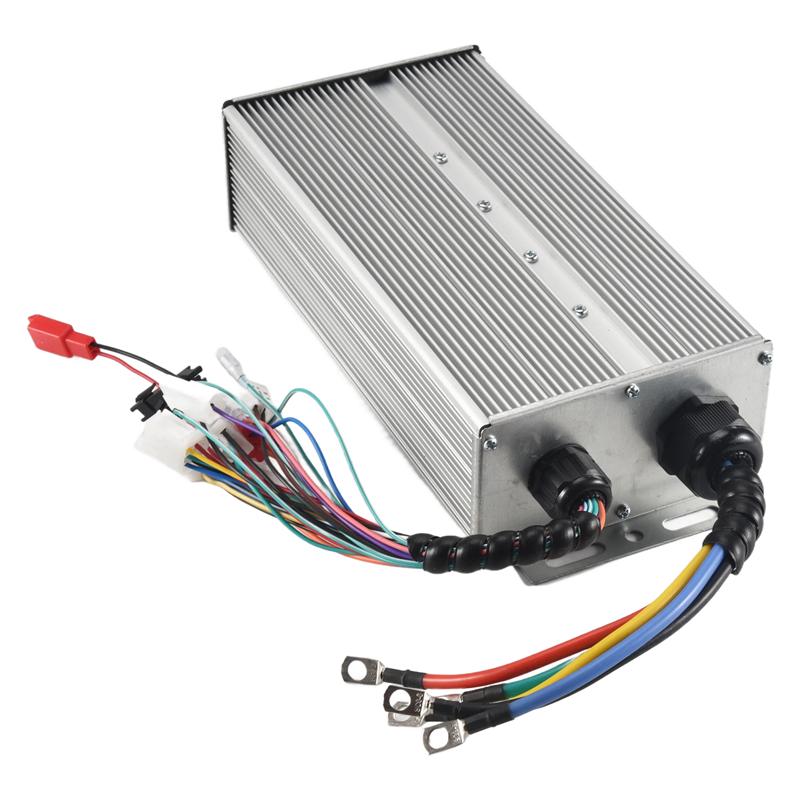 Premium-48V-72V 5000W Tricycle FOC Controller, Battery Car, Intelligent Brushless Motor Controller, Electric Car (Silver,NONE) серебряный