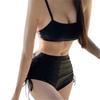 New Swimsuit Women's Split Three-Piece Sexy Spice Girls Long Sleeve Sunscreen Blouse Drawstring Flat Angle Swimsuit