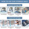 1 Set Travel Compression Bags Vacuum Packing Roll Up Space Saver Bags for Luggage Cruise Ship Essentials