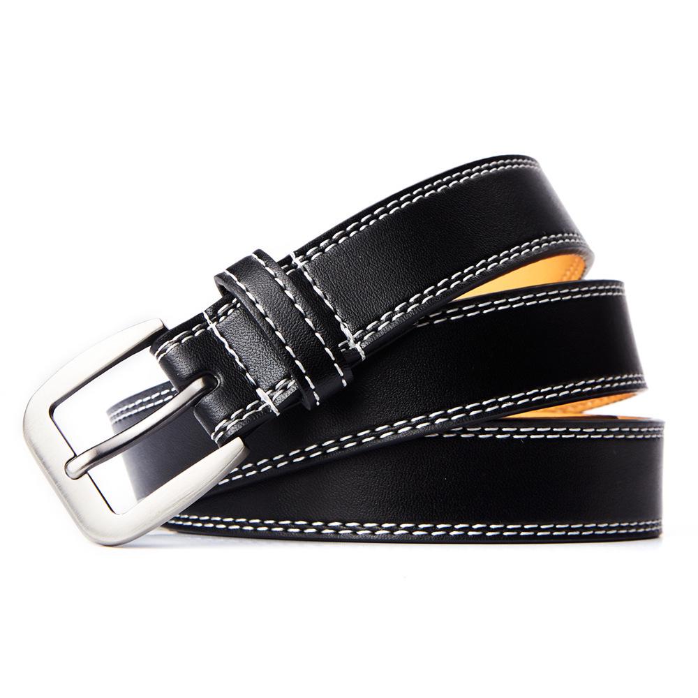 European & American Style Pin Buckle Leather Belt - Elegant INS Style for Women