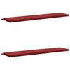2 Piece Bench Cushions SOEST 2 Pcs. 100percent Polyester Wine Red