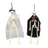Yousheng Halloween Skeleton Bride Groom Statue 15 Inch Plastic Posable Skeleton Wedding Couple Hanging Ornament with Veils Robe for Haunted House