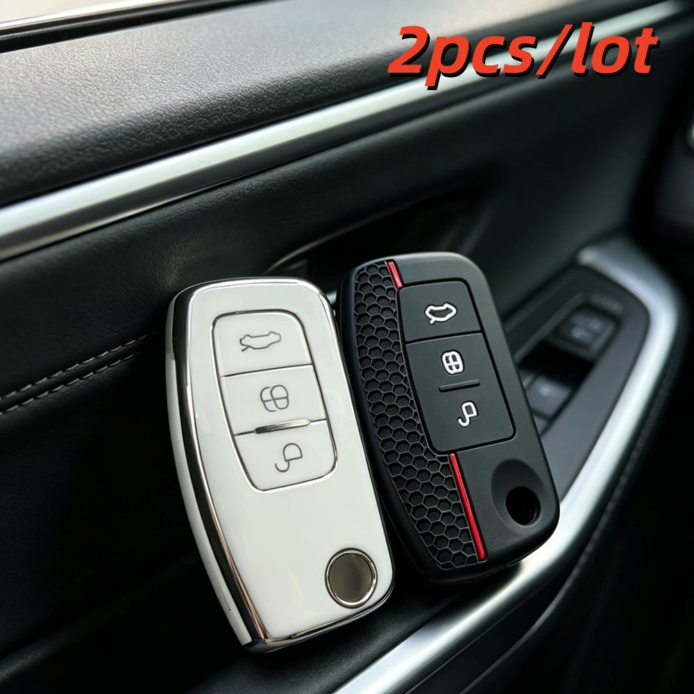 S/Lot Car Key Case Covers For Ford C-Max For Focus For Kuga For Mondeo Key Fob Covers
