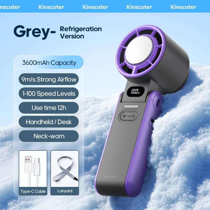 1Pc Portable Hand Foldable Cooling Fan High Wind Speed Turbo Mini Bladeless Handheld Fan USB Rechargeable Personal Highspeed Fan