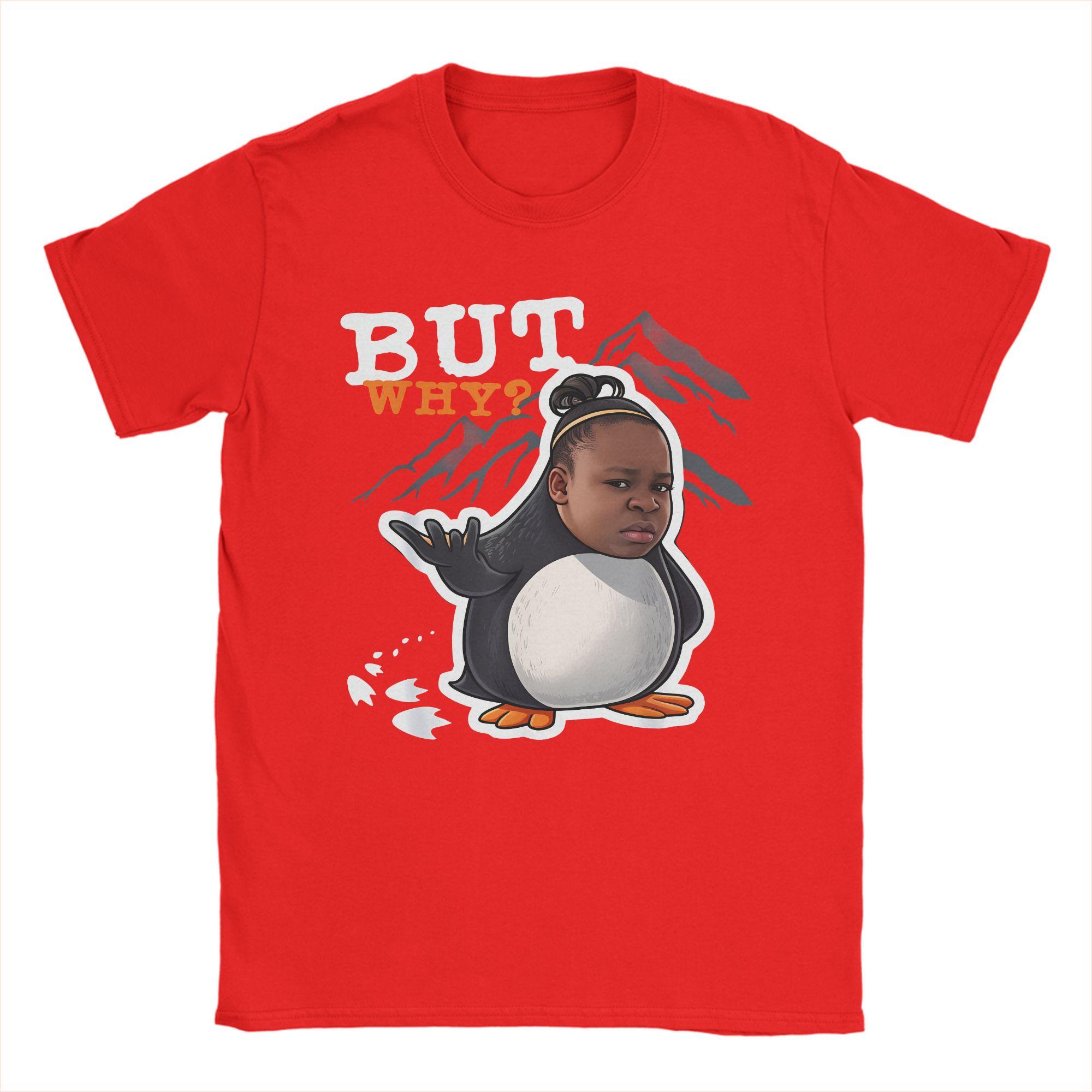 

Vintage Nihilist Mountain Penguin But Why TShirts for Men O Neck Pure Cotton T Shirts Short Sleeve Tee Shirt Clothes S