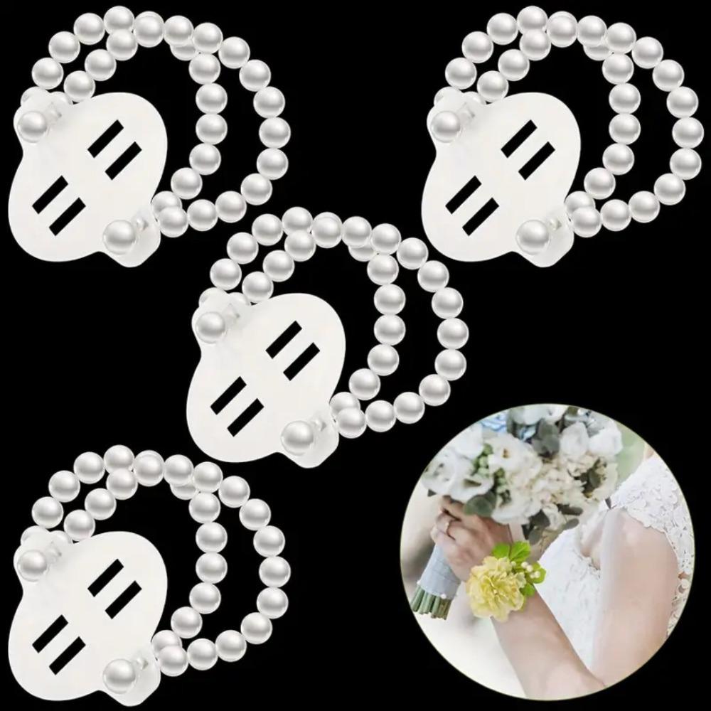 Elastic Pearl Wristband DIY Corsage Bands New Pearl Corsage Bracelet  Gift