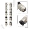 PC4M10 Male Straight Pneumatic Quick Fitting Connector for PTFE Tube with Stainless Steel Thread Suitable for Extruder Assembly