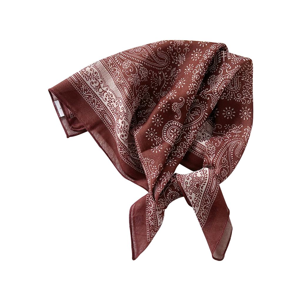 Japanese Retro Paisley Small Square Scarf For Women Multi Functional Neck Scarf For Hair Bag Decoration