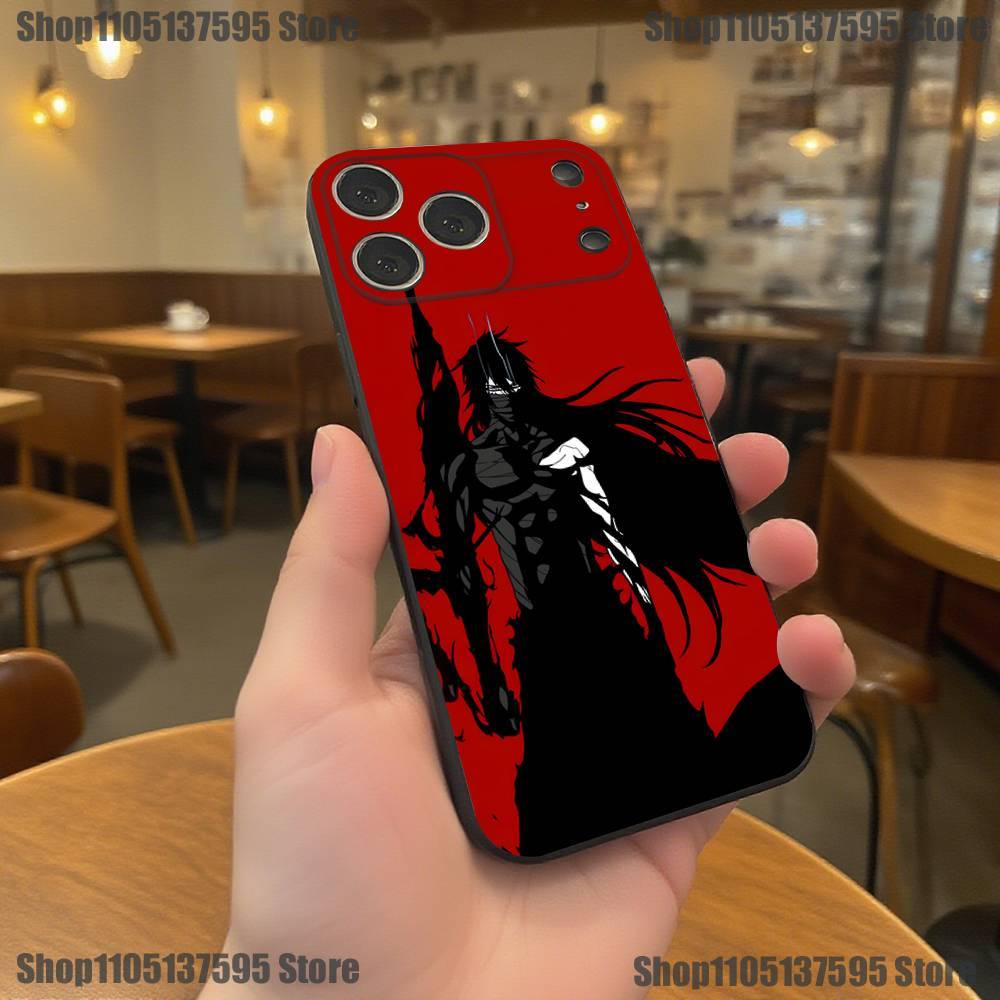 B-Bleach I-Ichigo Kurosaki Phone Case For iPhone 17,16,15,14,13,12,11,Pro,XS,Max,XR,Plus,E,SE4,Mini Black Soft Cover