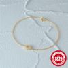 S925 Silver Simple Diamond Circle Gold Bracelet Geometric Small Fresh Hand Jewelry Bracelet