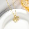 French-Inspired Clover Clavicle Necklace - Versatile, High-End, Elegant Aesthetic, Luxurious, Unique Style