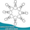 100 Pcs Keychain Hooks With Key Rings, Keychain Clip Hooks With Rings For Lanyard Jewelry
