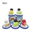 Blue 5pcs Lock Character Cake Toy Model Desktop Decoration Pvc Material Gift