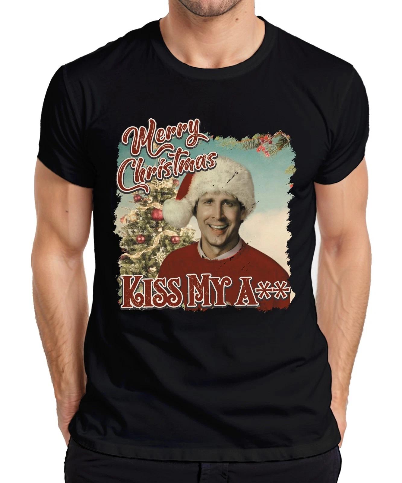 Merry Christmas Clark Griswold Schöne Bescherung Kiss My A - Weihnachten Xmas He M