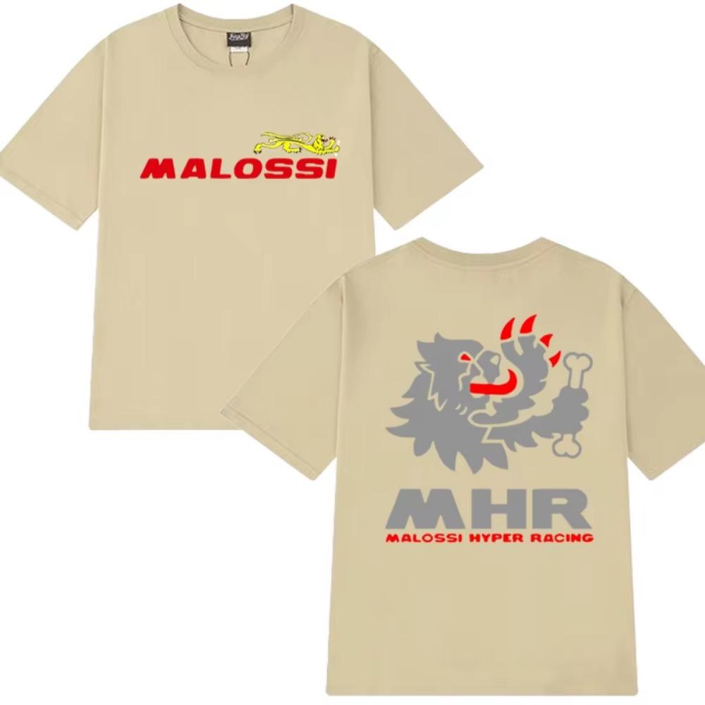 2025 New In Malossi Theme Double Sided Printed Short Sleeve T-shirts Men Women Harajuku Oversized  T Shirt Unisex  Tops